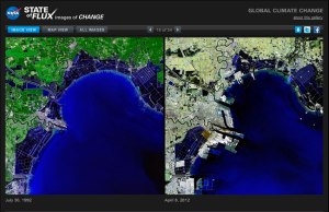 NASA State of Flux: Images of Change” app shows at a click how Earth has changed over the last few decades.